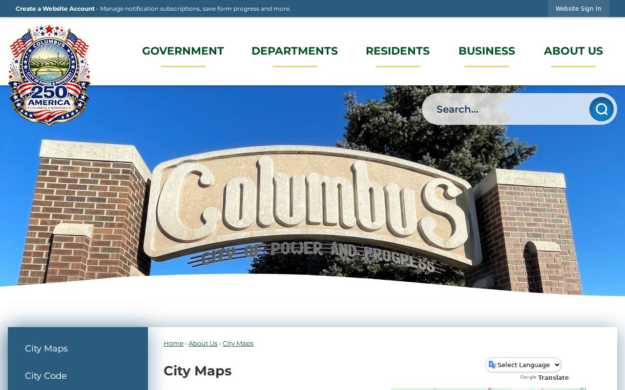 Columbus neighbors reference image for city limits, wards, zoning, and map context