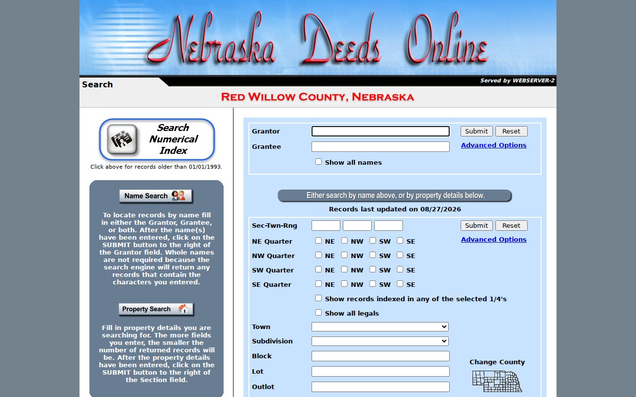 Columbus previous residents research in the Platte County deed index